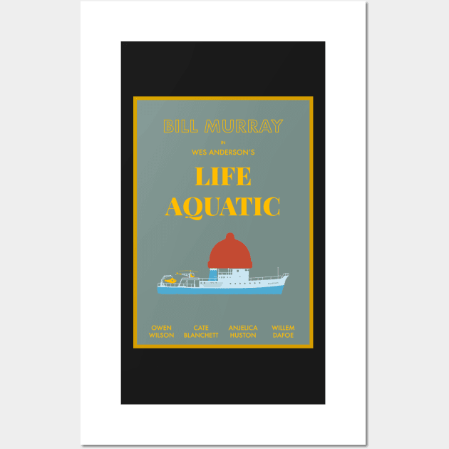 Life Aquatic minimal poster Wall Art by chillstudio